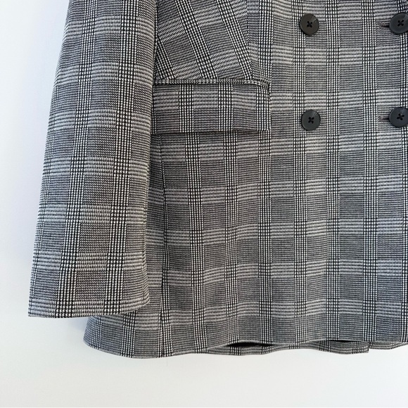 Express Oversized Glen Plaid Double Breasted Blazer - Picture 5 of 12